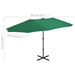 Outdoor Parasol with Aluminium Pole 460x270 Cm Green Aanli