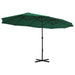 Outdoor Parasol with Aluminium Pole 460x270 Cm Green Aanli