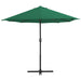 Outdoor Parasol with Aluminium Pole 460x270 Cm Green Aanli
