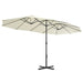 Outdoor Parasol with Aluminium Pole 460x270 Cm Sand Aanln