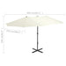Outdoor Parasol with Aluminium Pole 460x270 Cm Sand Aanln