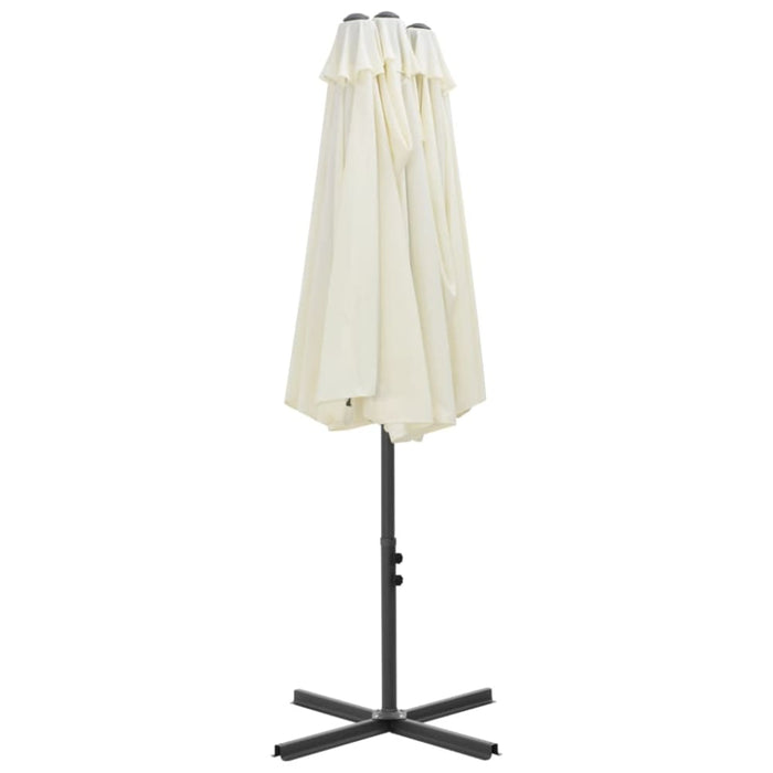Outdoor Parasol with Aluminium Pole 460x270 Cm Sand Aanln