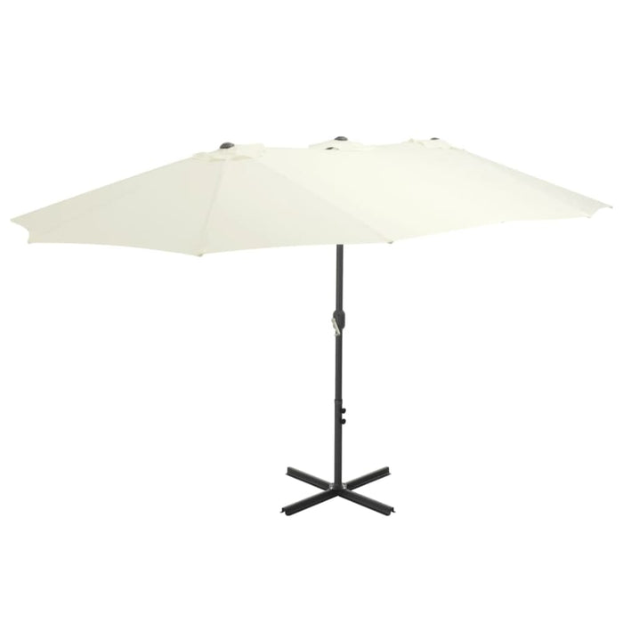 Outdoor Parasol with Aluminium Pole 460x270 Cm Sand Aanln