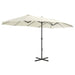 Outdoor Parasol with Aluminium Pole 460x270 Cm Sand Aanln