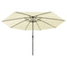 Outdoor Parasol With Led Lights And Metal Pole 400 Cm Sand