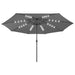 Outdoor Parasol with Led Lights and Metal Pole 400 Cm