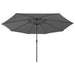 Outdoor Parasol with Led Lights and Metal Pole 400 Cm