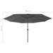 Outdoor Parasol with Led Lights and Metal Pole 400 Cm