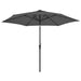 Outdoor Parasol With Led Lights And Steel Pole 300cm