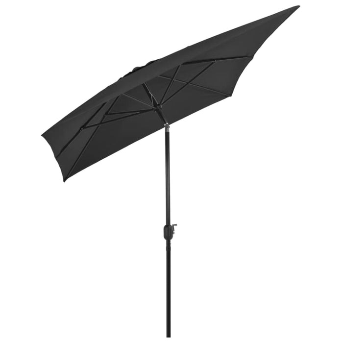 Outdoor Parasol with Metal Pole 300x200 Cm Anthracite Aapbo