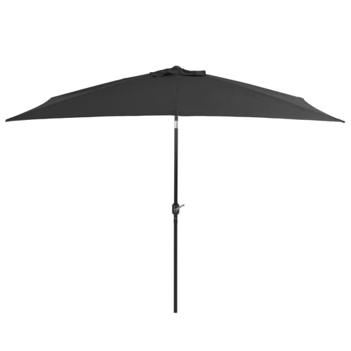 Outdoor Parasol with Metal Pole 300x200 Cm Anthracite Aapbo