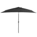 Outdoor Parasol with Metal Pole 300x200 Cm Anthracite Aapbo