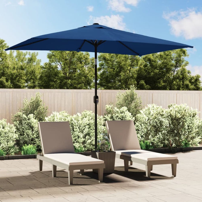 Outdoor Parasol With Metal Pole 300x200 Cm Azure Aioxk