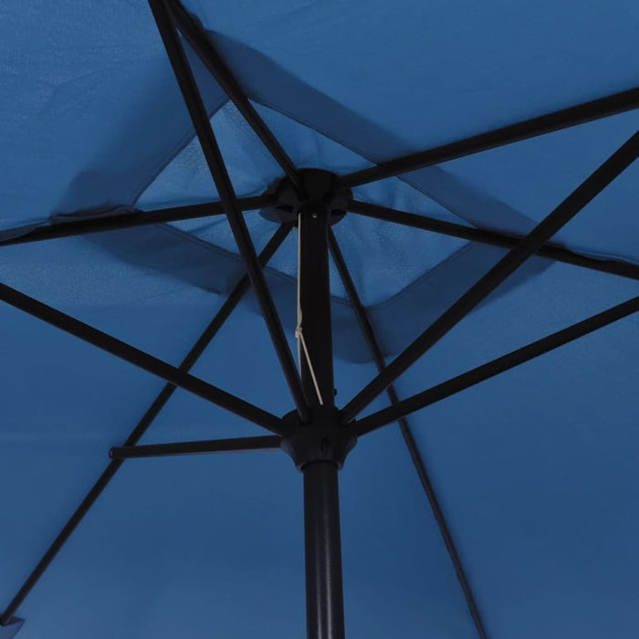 Outdoor Parasol With Metal Pole 300x200 Cm Azure Aioxk