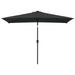 Outdoor Parasol With Metal Pole 300x200 Cm Black Aioxn