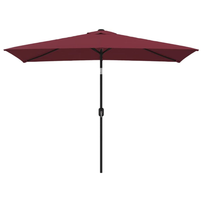 Outdoor Parasol With Metal Pole 300x200 Cm Bordeaux Red