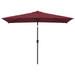 Outdoor Parasol With Metal Pole 300x200 Cm Bordeaux Red