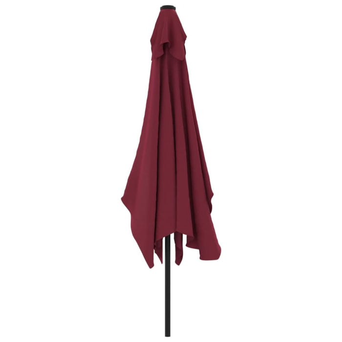 Outdoor Parasol With Metal Pole 300x200 Cm Bordeaux Red