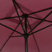 Outdoor Parasol With Metal Pole 300x200 Cm Bordeaux Red