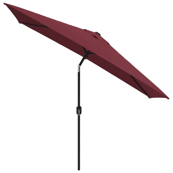Outdoor Parasol With Metal Pole 300x200 Cm Bordeaux Red