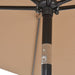Outdoor Parasol with Metal Pole 300x200 Cm Taupe Aapbx
