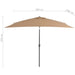 Outdoor Parasol with Metal Pole 300x200 Cm Taupe Aapbx