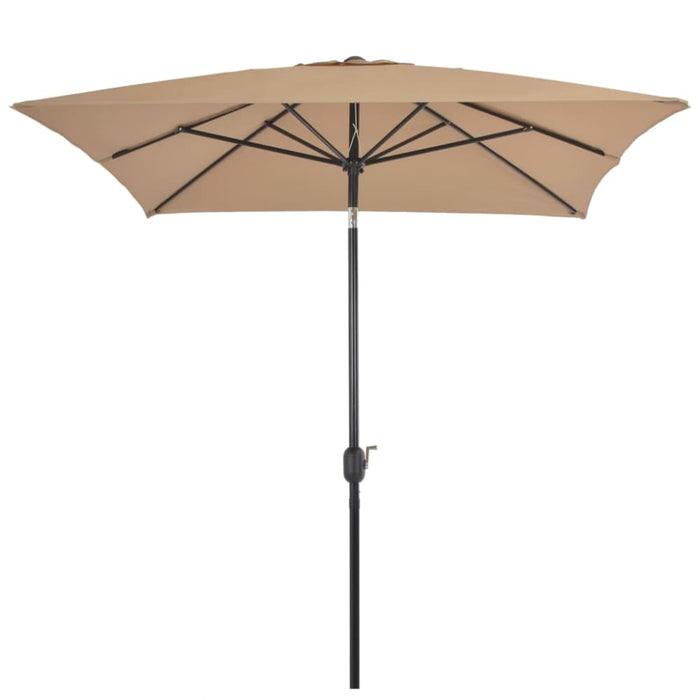 Outdoor Parasol with Metal Pole 300x200 Cm Taupe Aapbx