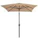 Outdoor Parasol with Metal Pole 300x200 Cm Taupe Aapbx