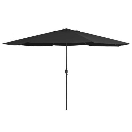 Outdoor Parasol With Metal Pole 400 Cm Black Aitna