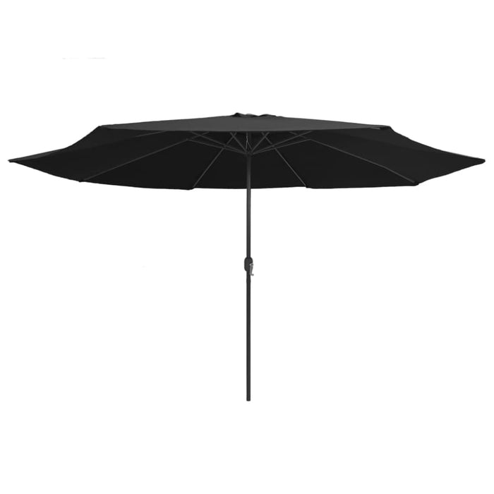 Outdoor Parasol With Metal Pole 400 Cm Black Aitna