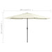 Outdoor Parasol With Metal Pole 400 Cm Sand White Aitin