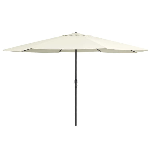 Outdoor Parasol With Metal Pole 400 Cm Sand White Aitin