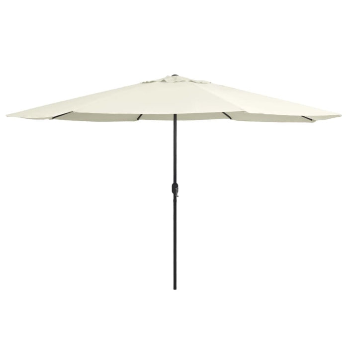 Outdoor Parasol With Metal Pole 400 Cm Sand White Aitin