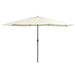Outdoor Parasol With Metal Pole 400 Cm Sand White Aitin
