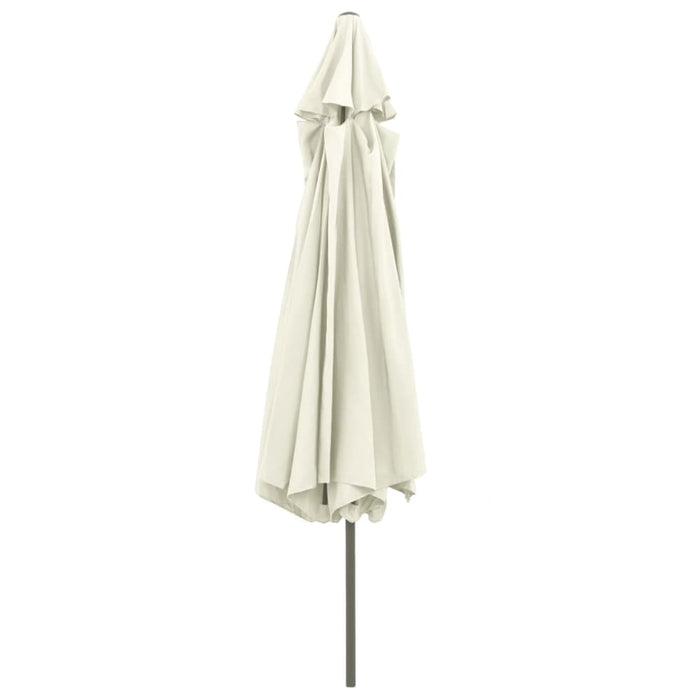 Outdoor Parasol With Metal Pole 400 Cm Sand White Aitin