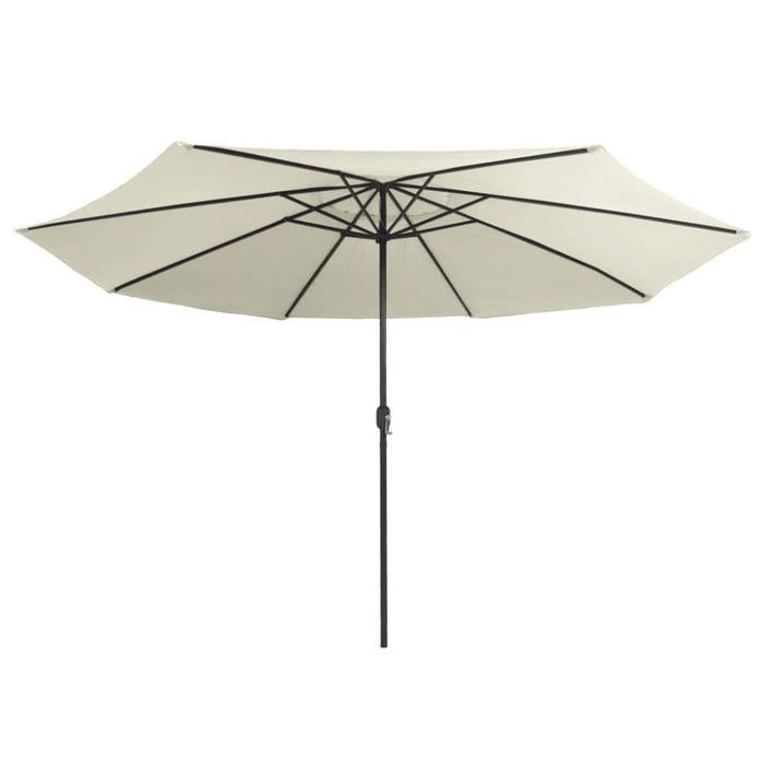 Outdoor Parasol With Metal Pole 400 Cm Sand White Aitin