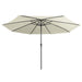 Outdoor Parasol With Metal Pole 400 Cm Sand White Aitin
