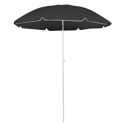 Outdoor Parasol With Steel Pole Anthracite 180 Cm Topptk