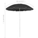 Outdoor Parasol with Steel Pole Anthracite 180 Cm Topptk