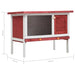 Outdoor Rabbit Hutch 1 Layer Red Wood Oibntb