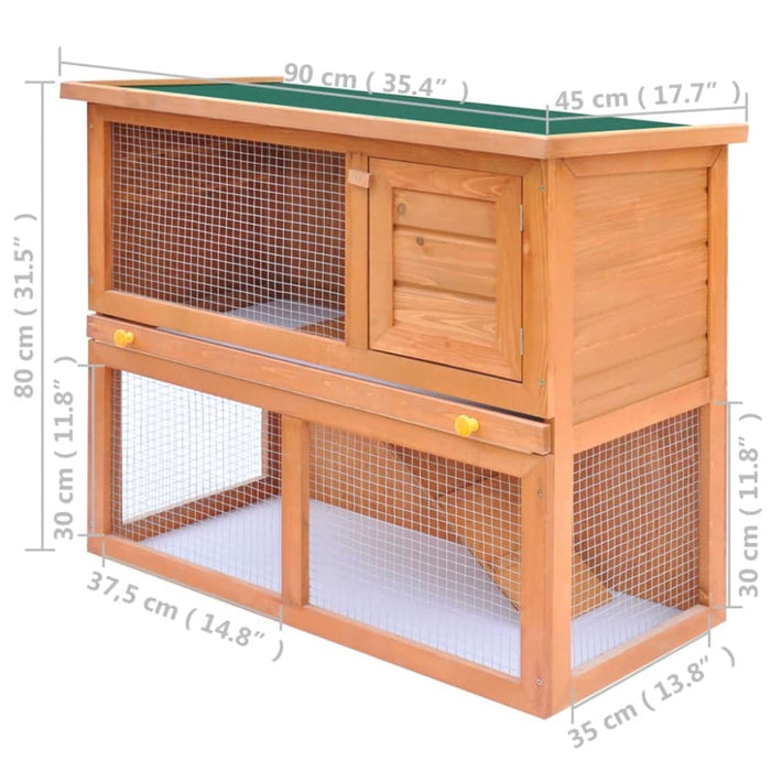 Outdoor Rabbit Hutch Small Animal House Pet Cage 1 Door