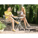 Outdoor Setting Bistro Set Table and Chairs Folding Patio