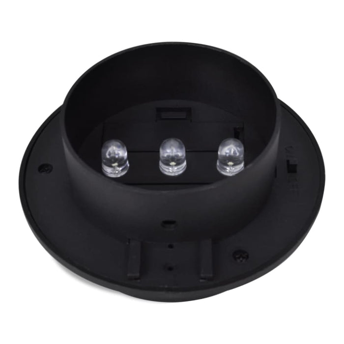 Outdoor Solar Fence Lamps 12 Pcs Led Black Xiioxx