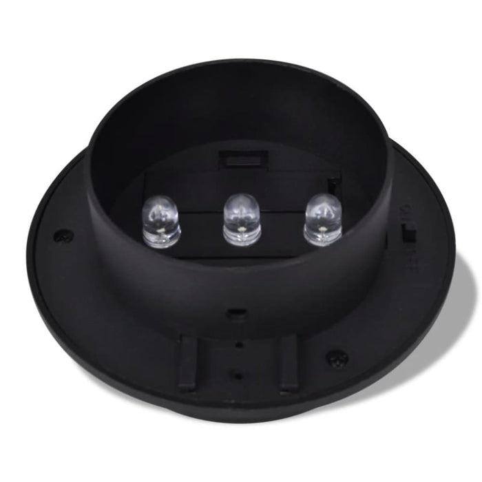 Outdoor Solar Lamp Set 6 Pcs Fence Light Gutter Black Aoonb