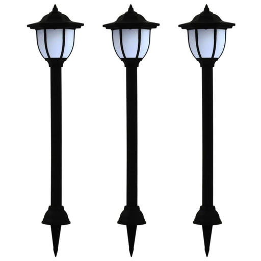 Outdoor Solar Lamps 3 Pcs Led Black Aaaio