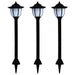 Outdoor Solar Lamps 3 Pcs Led Black Aaaio