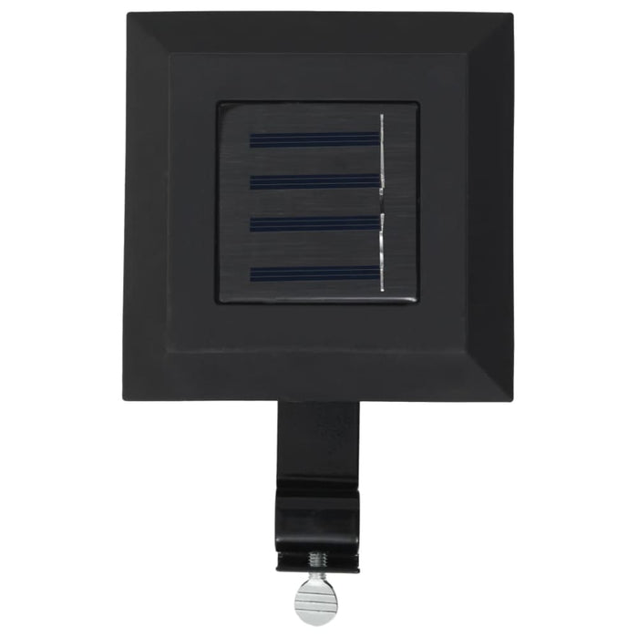 Outdoor Solar Lamps 6 Pcs Led Square 12 Cm Black Aaaln