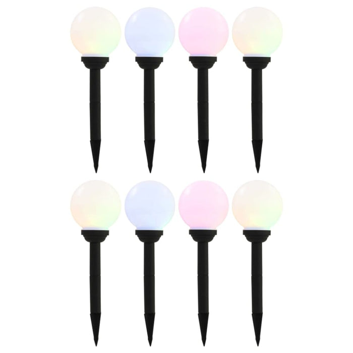 Outdoor Solar Lamps 8 Pcs Led Spherical 15 Cm Rgb Xiioxp