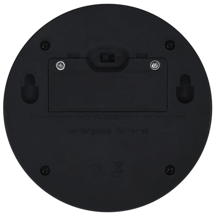 Outdoor Solar Wall Lamps Led 12 Pcs Round Black Aaaix