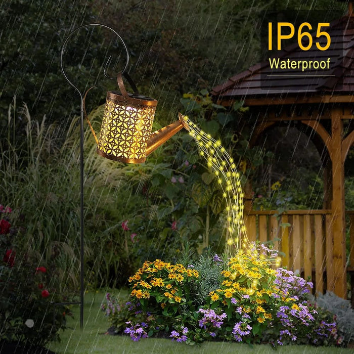 Outdoor Solar Watering Can With Lights